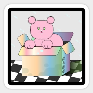 Box Bear Sticker